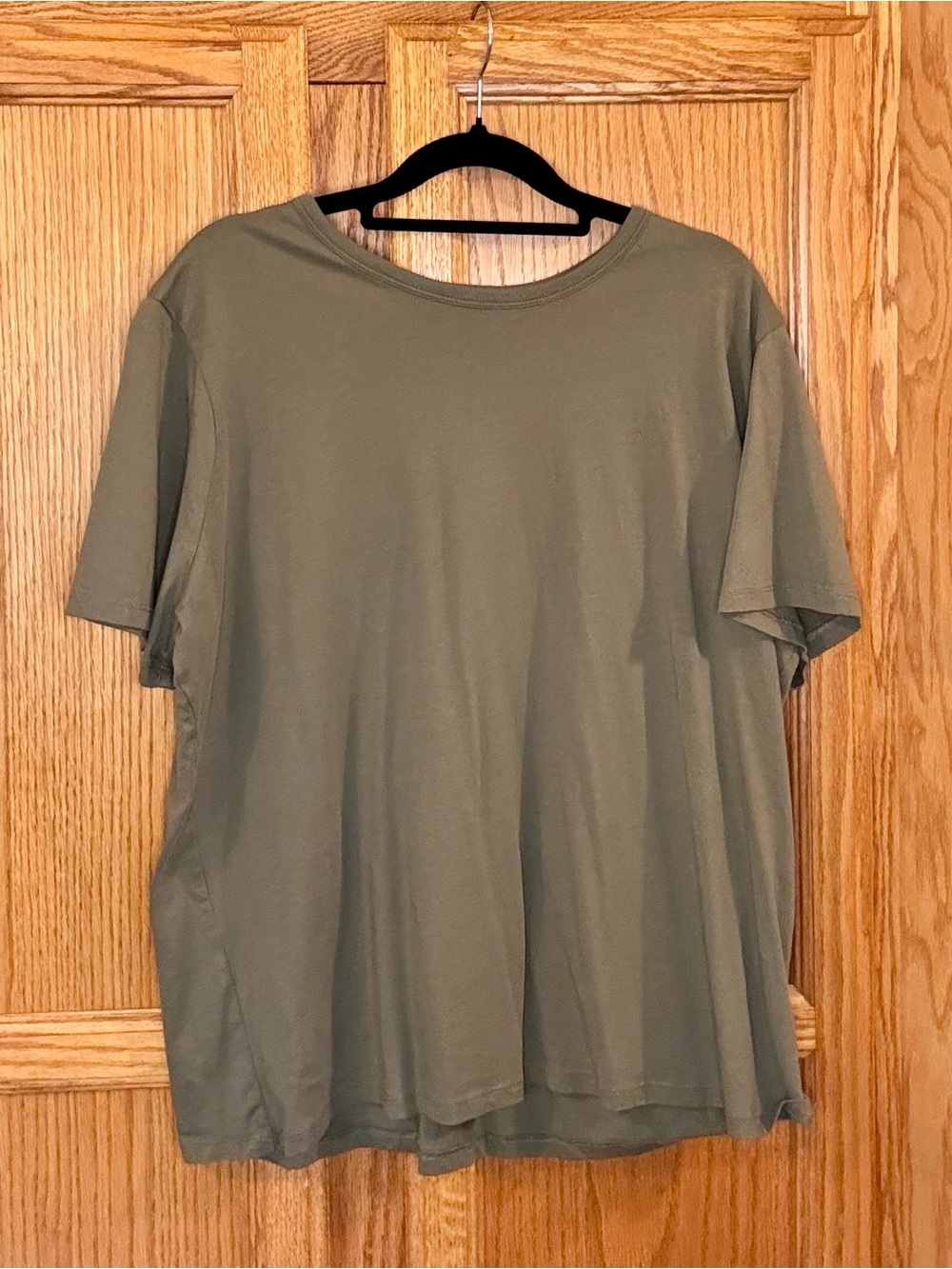 Cato XL Olive Green Short Sleeve Knit Top Casual Basic Tee